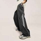 Hearujoy Baggy Pants for Men Parachute Vintage Oversize Joggers Harajuku Streetwear Sweatpants Black Wide Leg Trousers Male